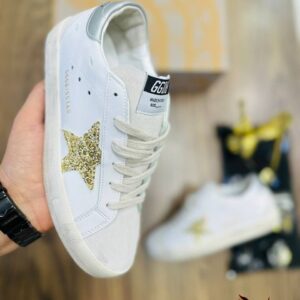 Golden Goose Deluxe Brand Ball Star White Leather Sneakers