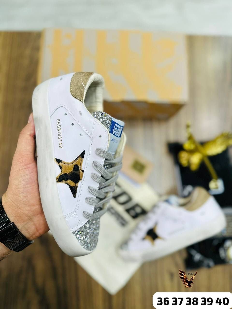 Golden Goose Deluxe Brand Ball Star White Leather Sneakers - Image 7
