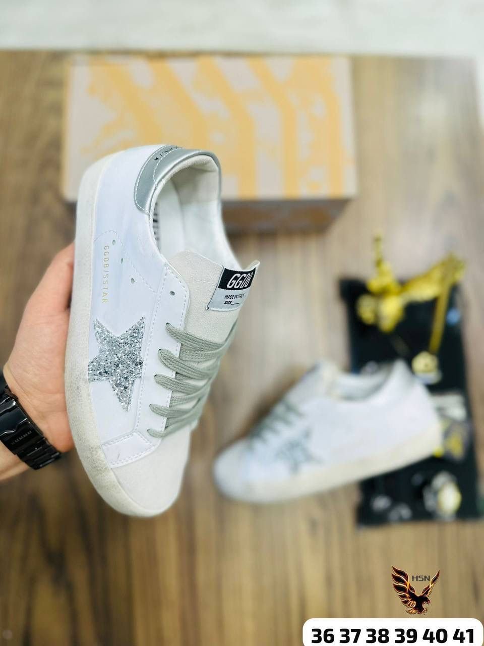 Golden Goose Deluxe Brand Ball Star White Leather Sneakers - Image 2
