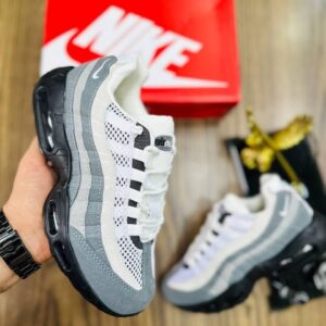 Nike Air Max 95 Men's Retro Running Shoes - White/Grey/Black