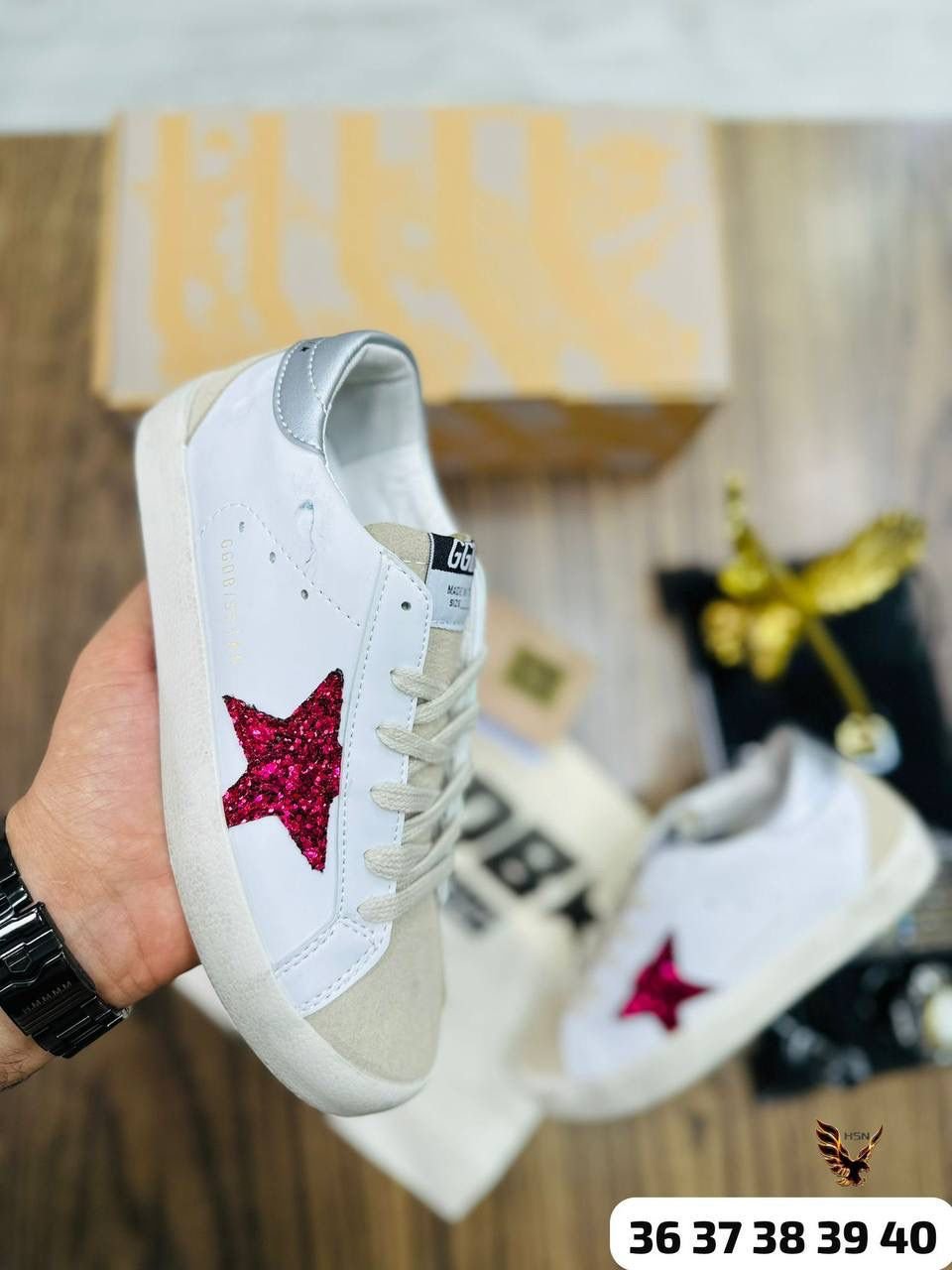 Golden Goose Deluxe Brand Ball Star White Leather Sneakers - Image 6