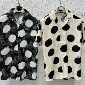 Men's Premium Abstract Polka Dot Short Sleeve Resort Shirt