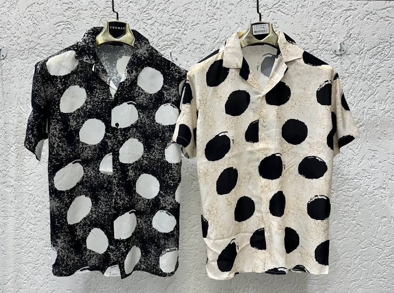 Men's Premium Abstract Polka Dot Short Sleeve Resort Shirt