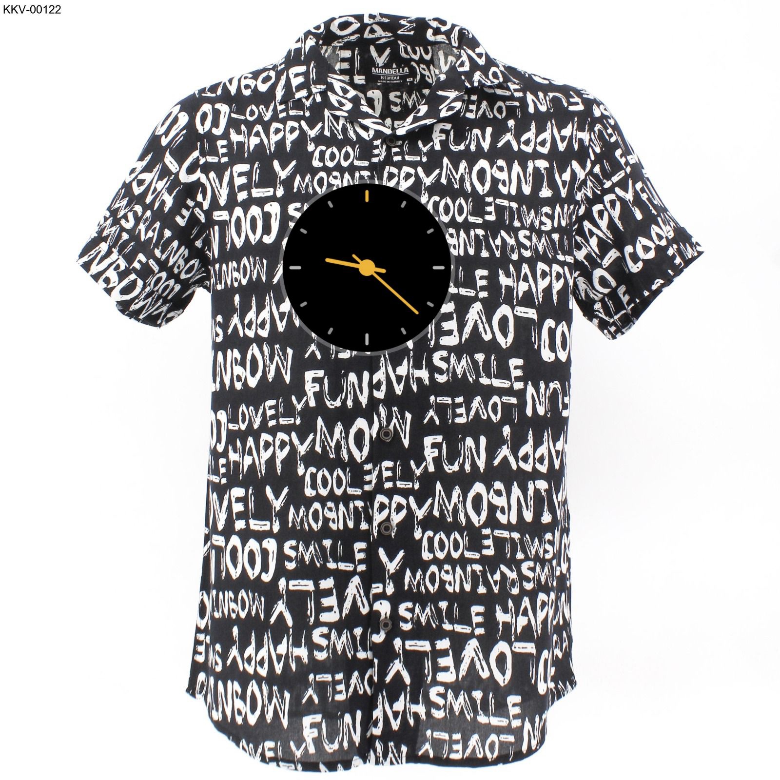 Men's Abstract Botanical Short Sleeve Camp Collar Shirt - Image 14