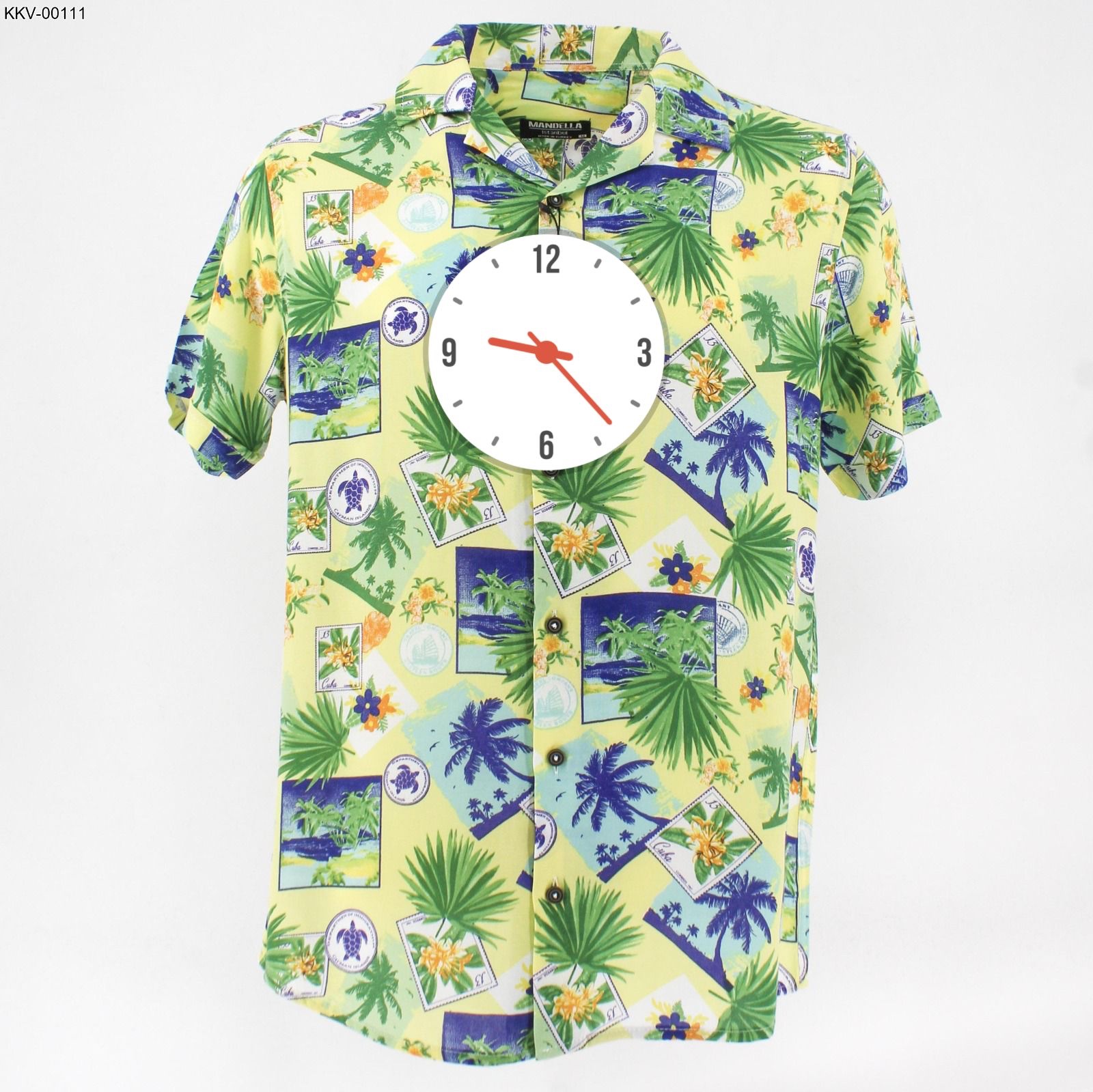 Men's Abstract Botanical Short Sleeve Camp Collar Shirt - Image 4
