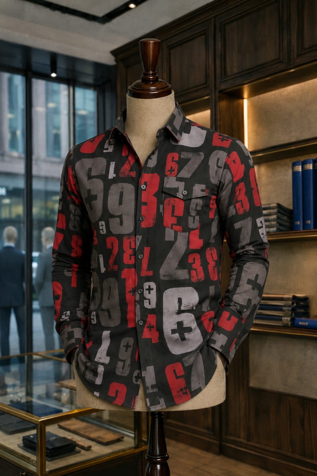 Men's Tropical Leaf Print Short Sleeve Camp Collar Shirt - Image 6