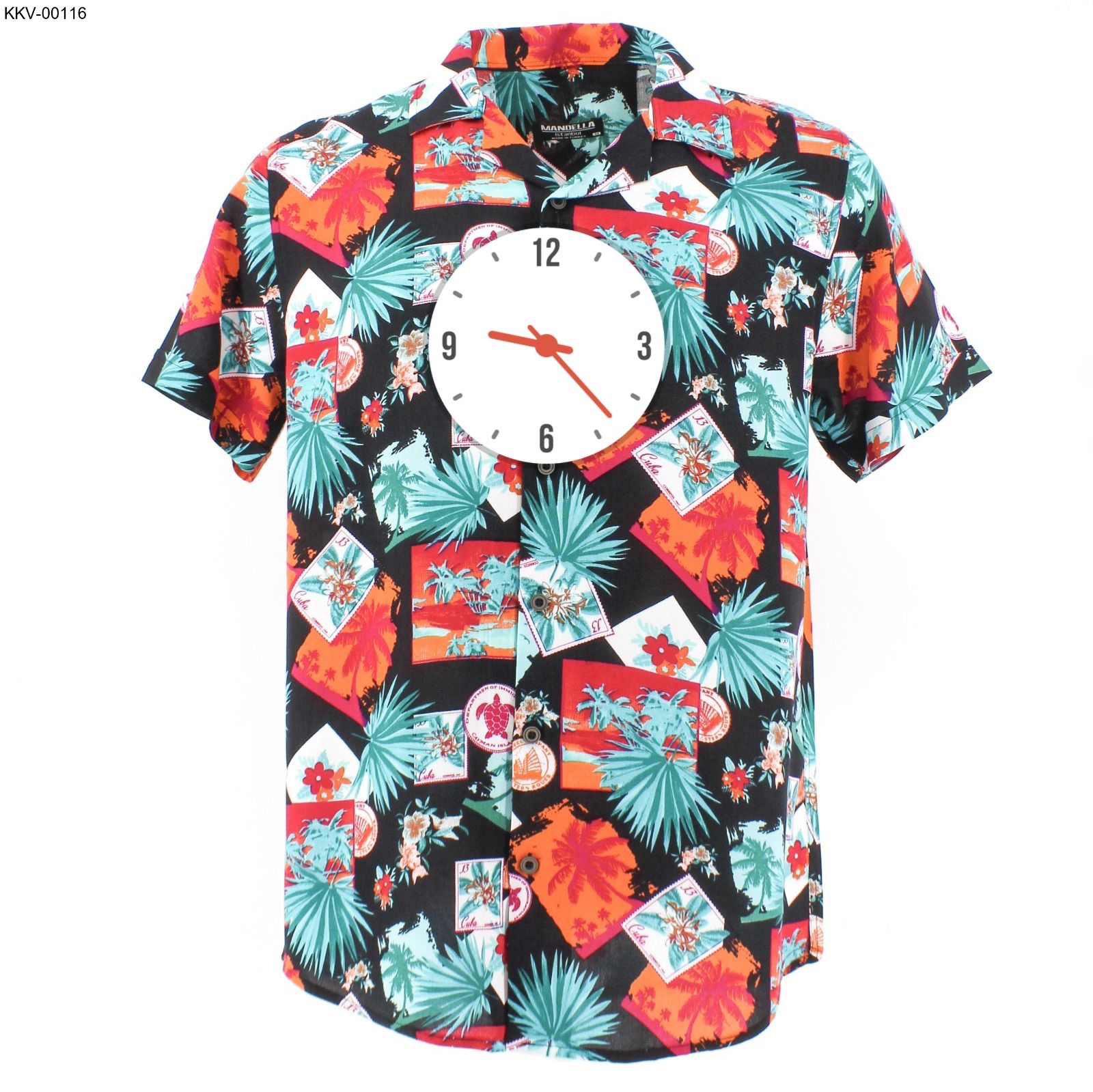 Men's Abstract Botanical Short Sleeve Camp Collar Shirt - Image 2