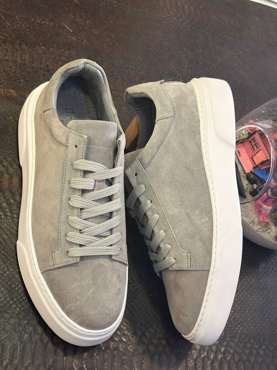Alexander McQueen Oversized Low-Top Leather & Suede Sneakers - All Black