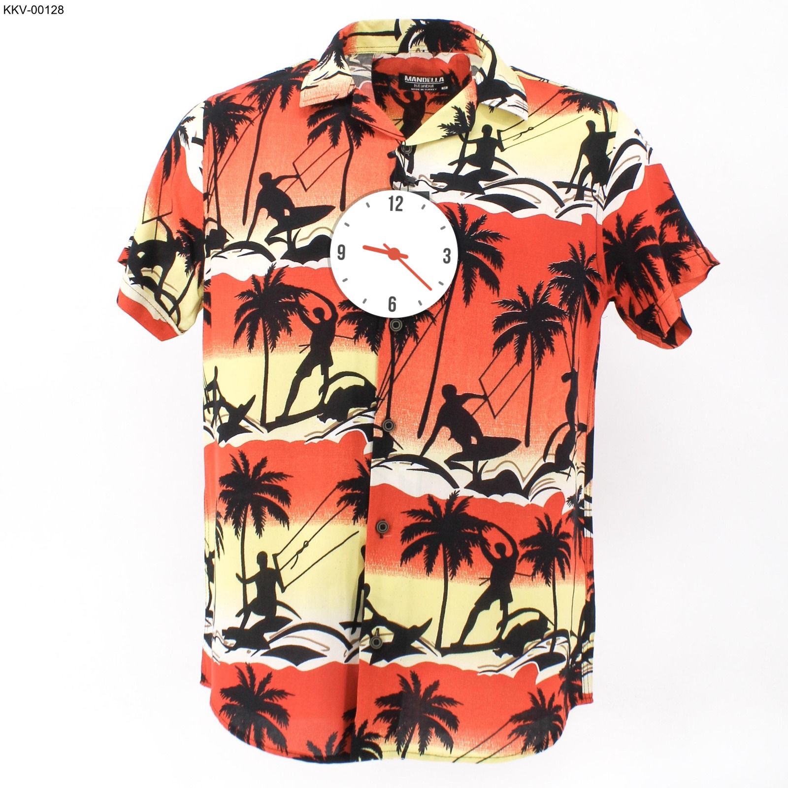 Men's Abstract Botanical Short Sleeve Camp Collar Shirt - Image 12