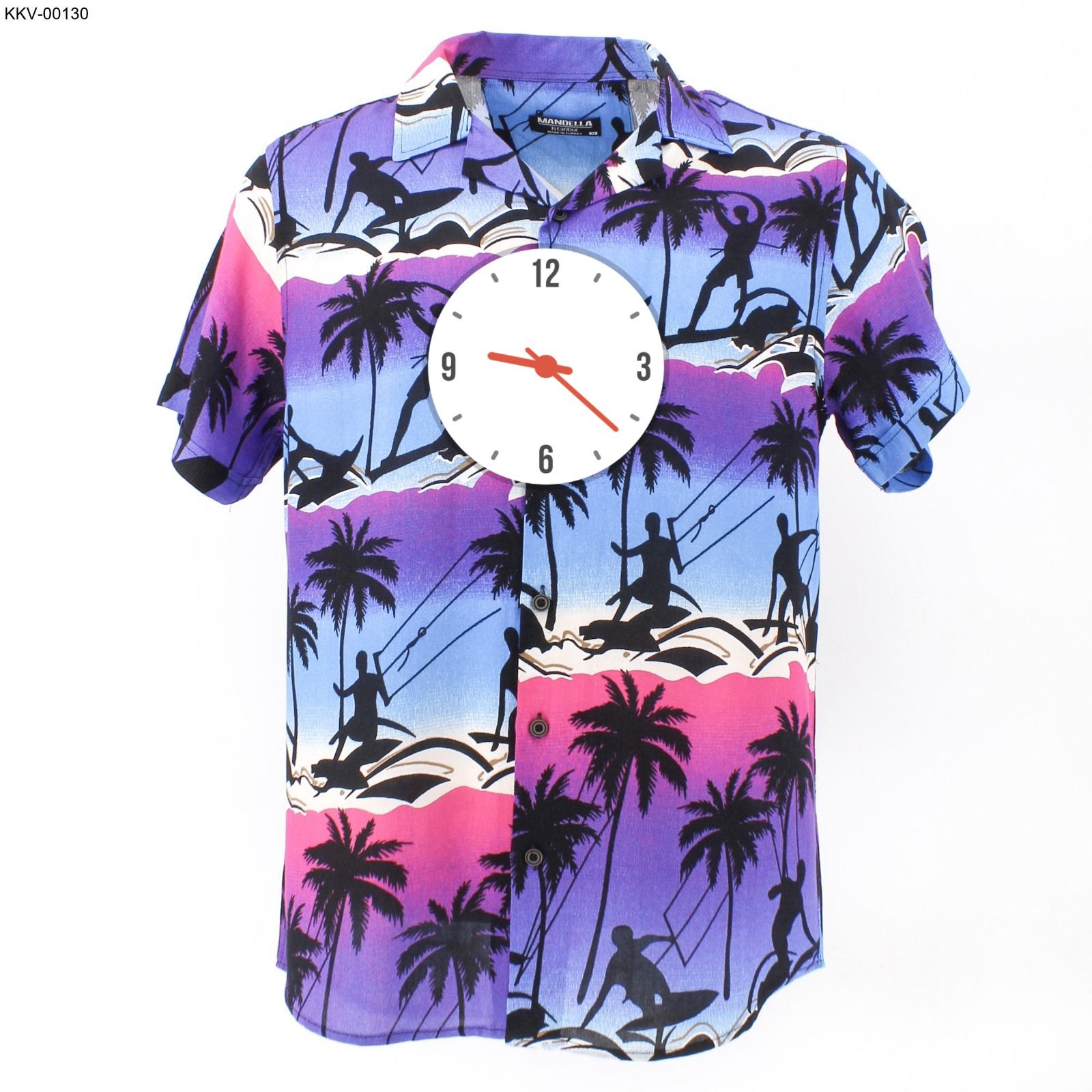 Men's Abstract Botanical Short Sleeve Camp Collar Shirt - Image 13