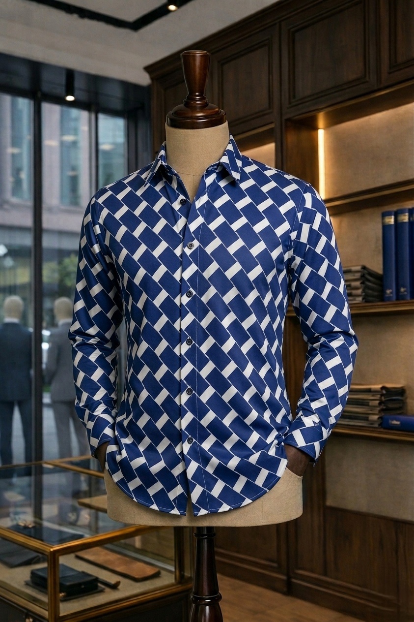 Men's Tropical Leaf Print Short Sleeve Camp Collar Shirt - Image 5