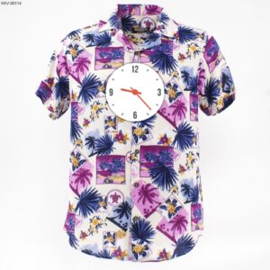 Men's Abstract Botanical Short Sleeve Camp Collar Shirt