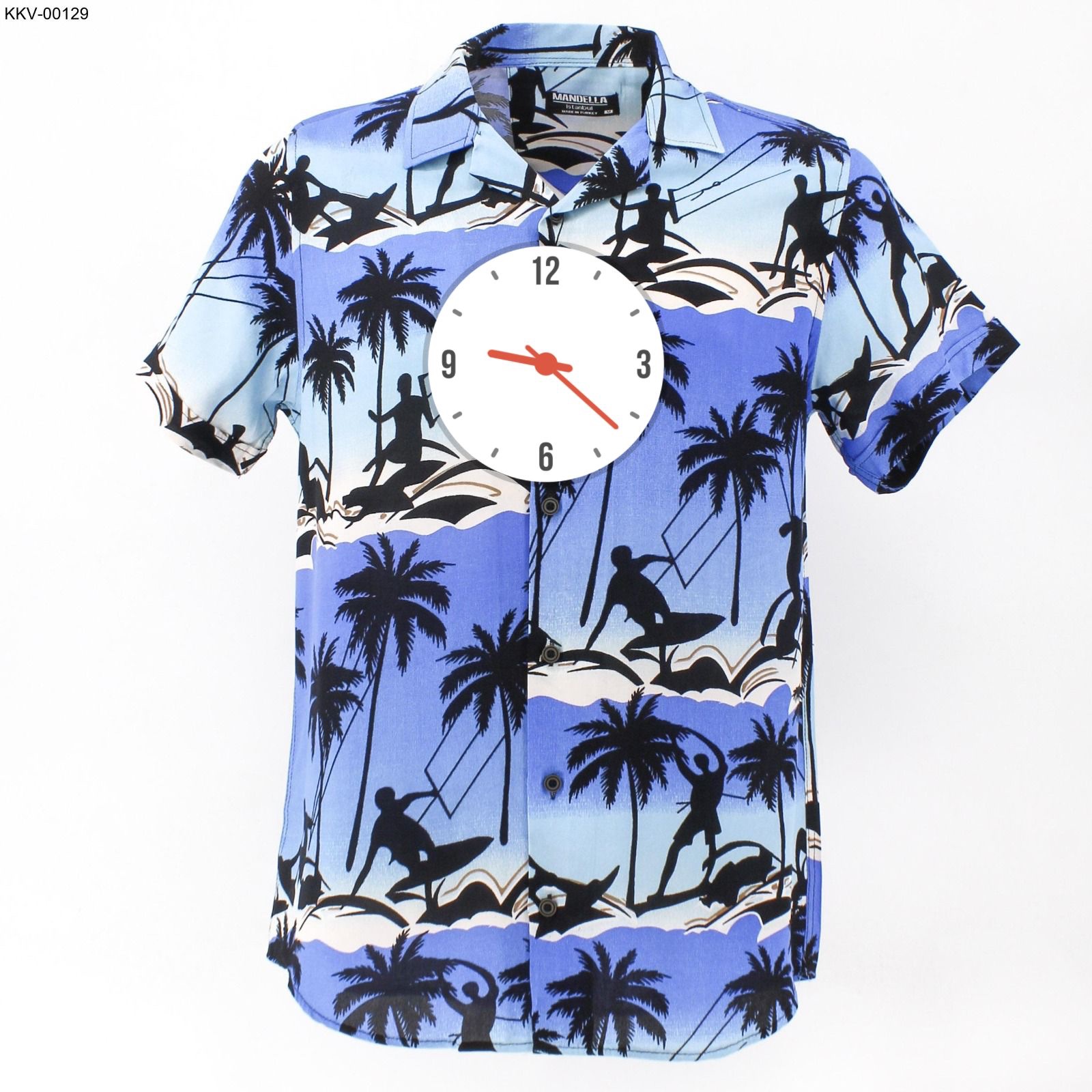 Men's Abstract Botanical Short Sleeve Camp Collar Shirt - Image 8