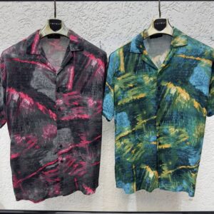 Men's Thomas Retro Abstract Oil Paint Splash Short Sleeve Shirt