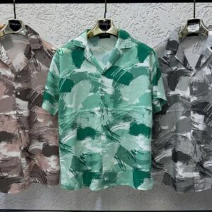 Men's Thomas Retro Abstract Brushstroke Short Sleeve Casual Shirt