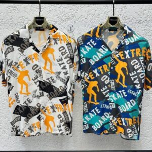 Men's Thomas Street Skateboard Graffiti Short Sleeve Casual Shirt