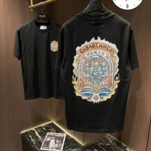 Casablanca Men's Casa Way Arch Mosaic Graphic T-Shirt — Premium Black Cotton Crewneck Tee