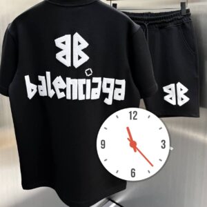 Balenciaga BB Interlocking Logo T-Shirt & Shorts Matching Set