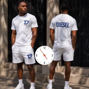 Men's Graphic Premium 2-Piece Short Set – Crewneck T-Shirt & Shorts Co-ord